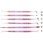 kit instrumentos composite titanio dorado 6 uds con estuche