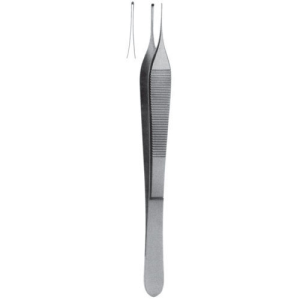 pinza de cirugía adson micro con dientes: 12 cm
