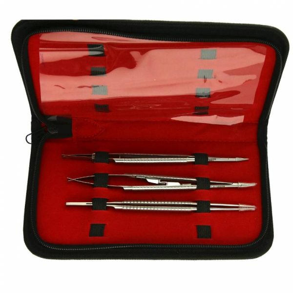 set microcirugía, pinza, porta agujas y tijera, 18 cm, curvo set microcirugía, pinza, porta agujas y tijera, 18 cm, curvo