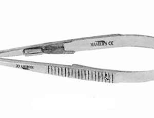 porta aguja micro cirugia 18cm curvo. punta tungsteno (tc)