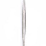 pinza micro ciugia 18cm curvo, sin diente (punta tungesteno) (tc)