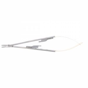 porta aguja castroviejo elástica tc 14cm punta curva: curva