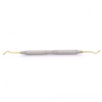condensador doble plano, liso o estriado, gold line titanium mango tornado: plano estriado
