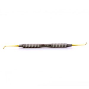 bruñidor doble bola grueso gold line titanium mango tornado