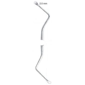 cureta lucas acero inoxidable: 2,0 mm