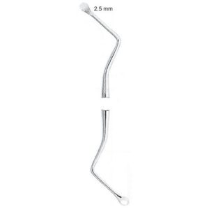 cureta lucas acero inoxidable: 2,5 mm