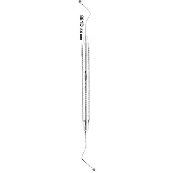 cureta lucas dentadas, acero inox: 2,5 mm cureta lucas dentadas, acero inox: 2,5 mm